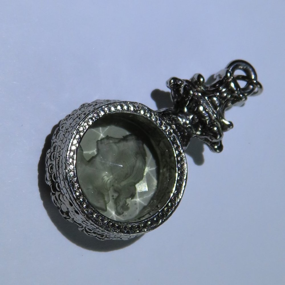 Cameo glass pendant vintage 1960's smoky - Picture 8 of 16